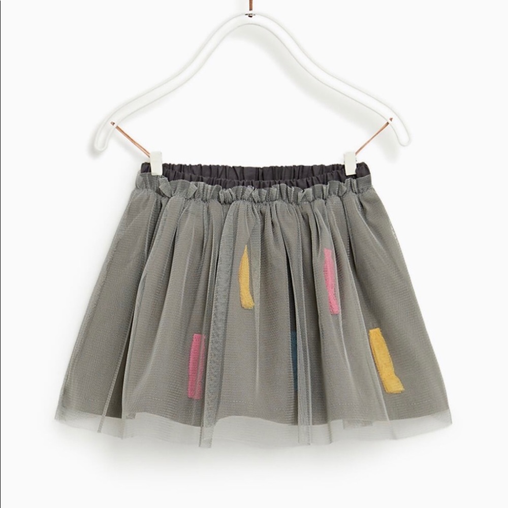 Zara kids tulle skirt with Appliqué